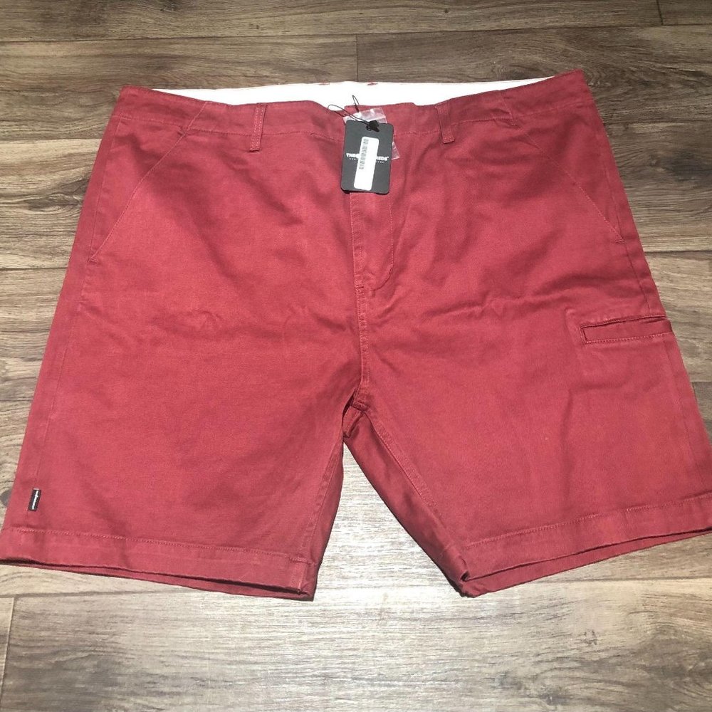 THE HUNDREDS T16P204038 INDUSTRY CHINO SHORTS BURG